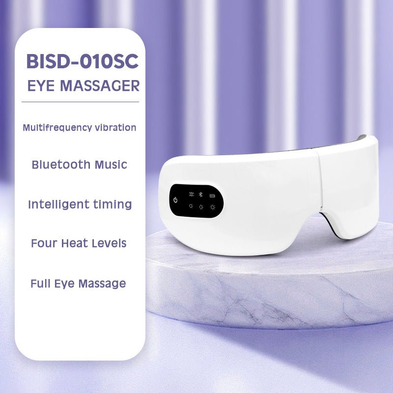 Eye Vibration Heat Up Massager, 8 Massage Airbags, Bluetooth Music, Sleep Mask, - XIEBAY Healthcare
