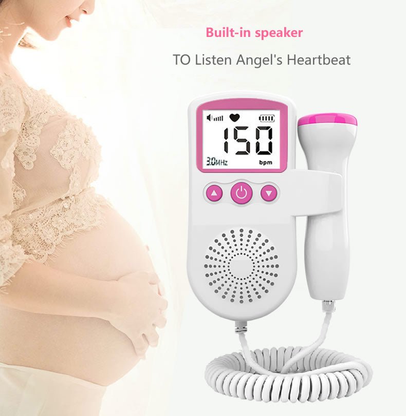 Fetal Doppler meter Baby Heart Beat Rate Monitor FHR LCD Probe